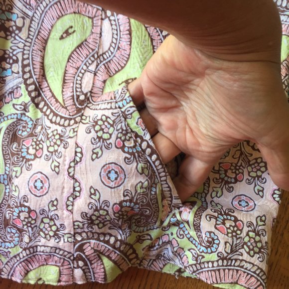 Keneth Too! 100% Cotton Paisley Floral Print Button Jacket Women’s Large Vintage - Picture 10 of 13